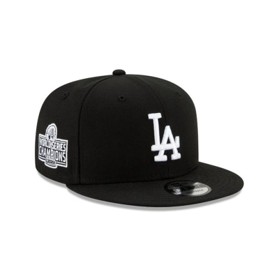 Black Los Angeles Dodgers Hat - New Era MLB World Series Champions 9FIFTY Snapback Caps USA7619423